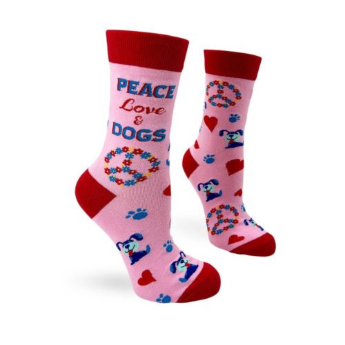 Peace love and dog socks